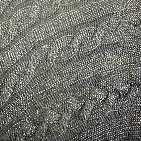 Lauren Ralph Lauren Cardigan Cable Knit Open Curved Hem Long Line Cardigan Med - Picture 5 of 10